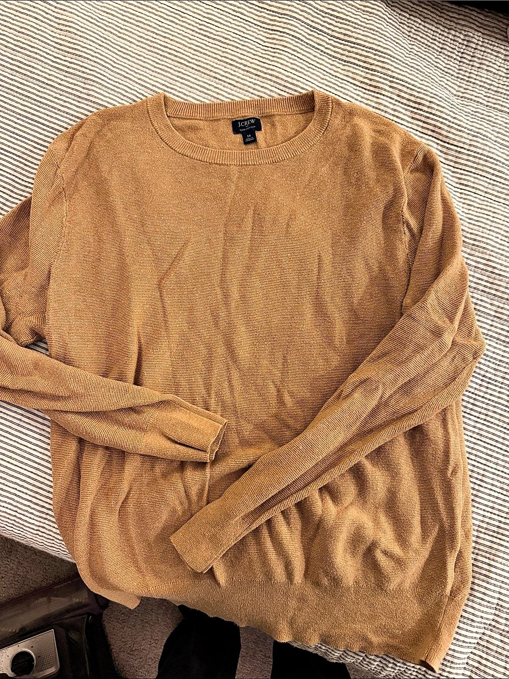 J.CREW 100% Cotton Crewneck Sweater in Brown Size Medium